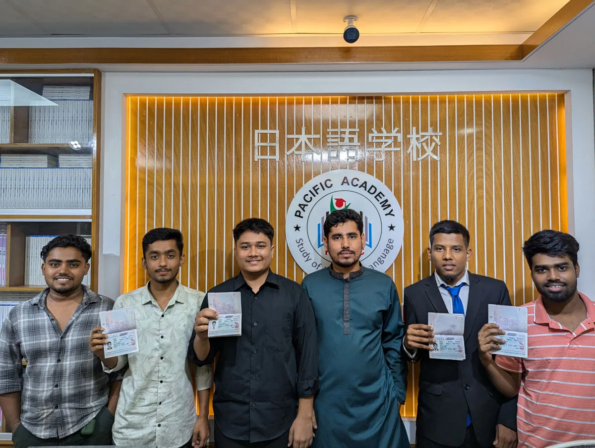Group of Bangladeshi students receiving student visa support at Pacific Academy